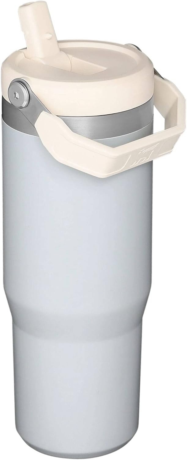 image:imageSTANLEY IceFlow 20 Flip Straw Tumbler with Handle 30 oz Twist On Lid and Flip Up Straw Leak Resistant Water Bottle Insulated Stainless Steel BPAFree Team Dark Green RedCloud