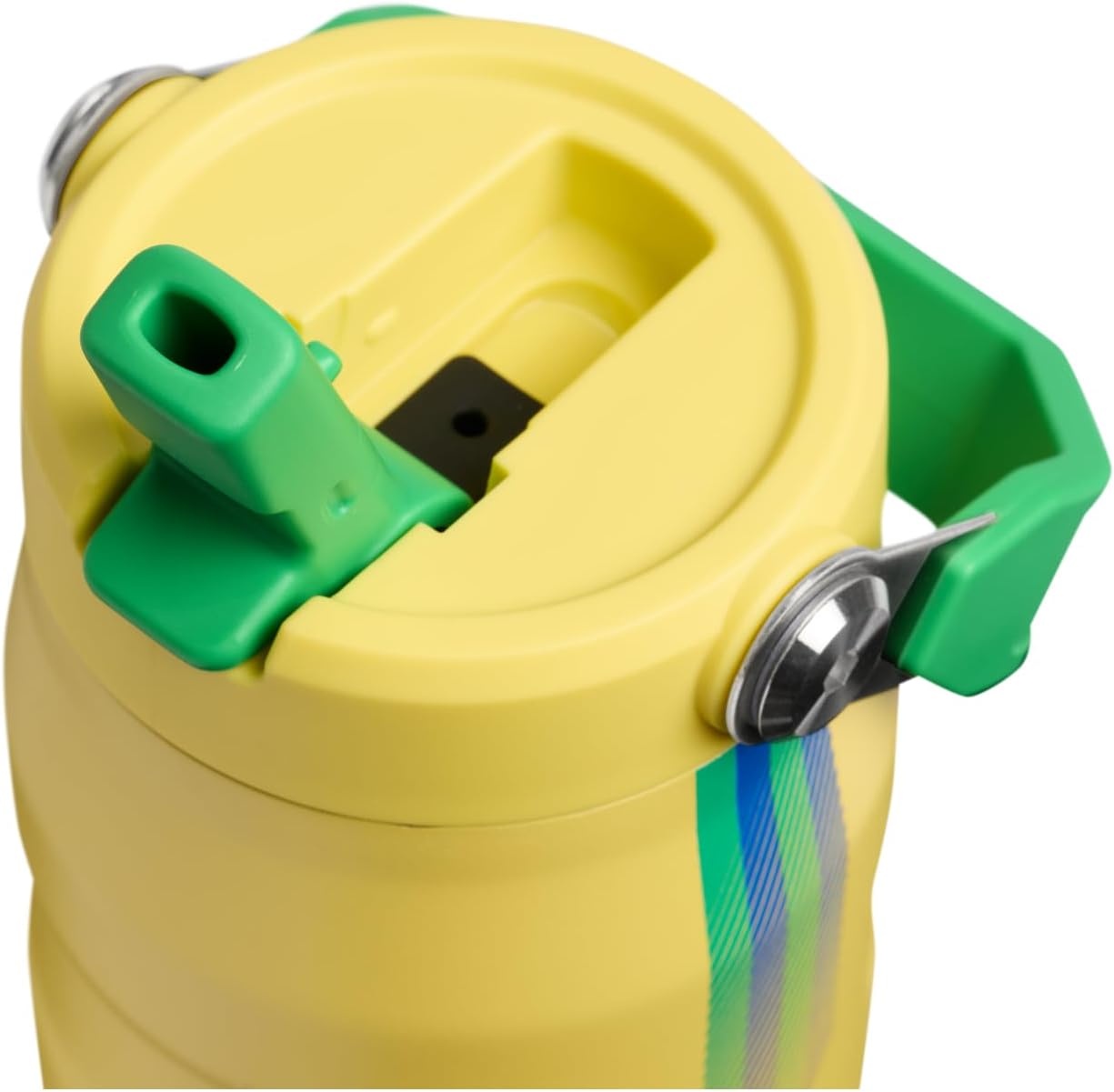 image:imageSTANLEY IceFlow Flip Straw 20 Water Bottle 24 oz BuiltIn Straw with Larger Opening Lightweight and Leak Resistant Insulated Stainless Steel BPAFree Team Yellow Green
