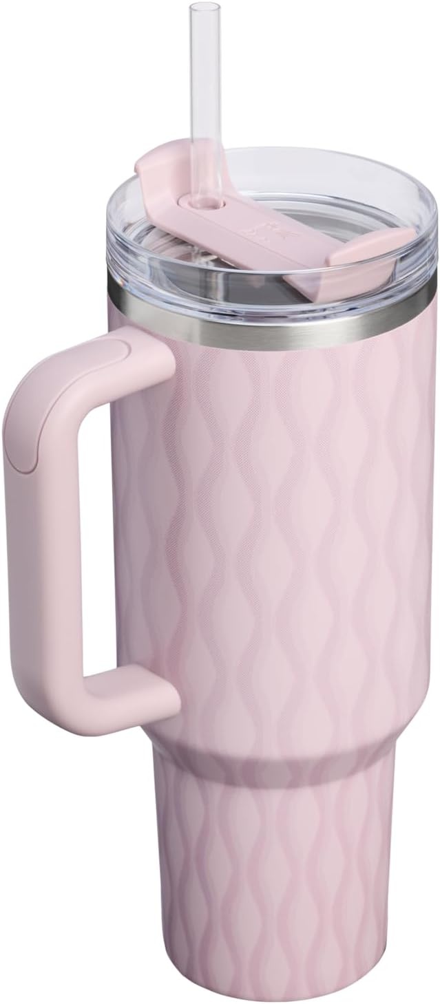 image:imageSTANLEY Quencher H20 Tumbler with Handle and Straw 40 oz Flowstate 3Position Lid Cup Holder Compatible for Travel Insulated Stainless Steel Cup BPAFree Chili Red FireworksDawn Drift