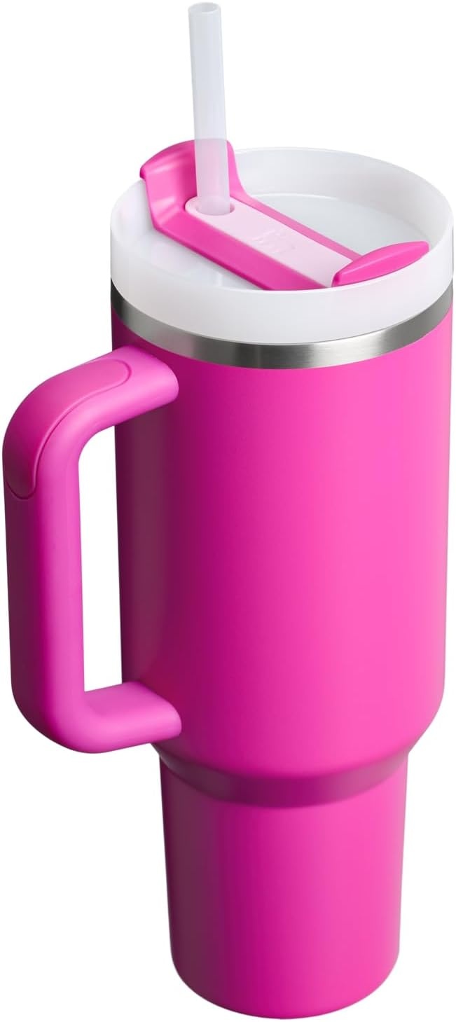 image:imageSTANLEY Quencher H20 Tumbler with Handle and Straw 40 oz Flowstate 3Position Lid Cup Holder Compatible for Travel Insulated Stainless Steel Cup BPAFree Chili Red FireworksViolet Blossom