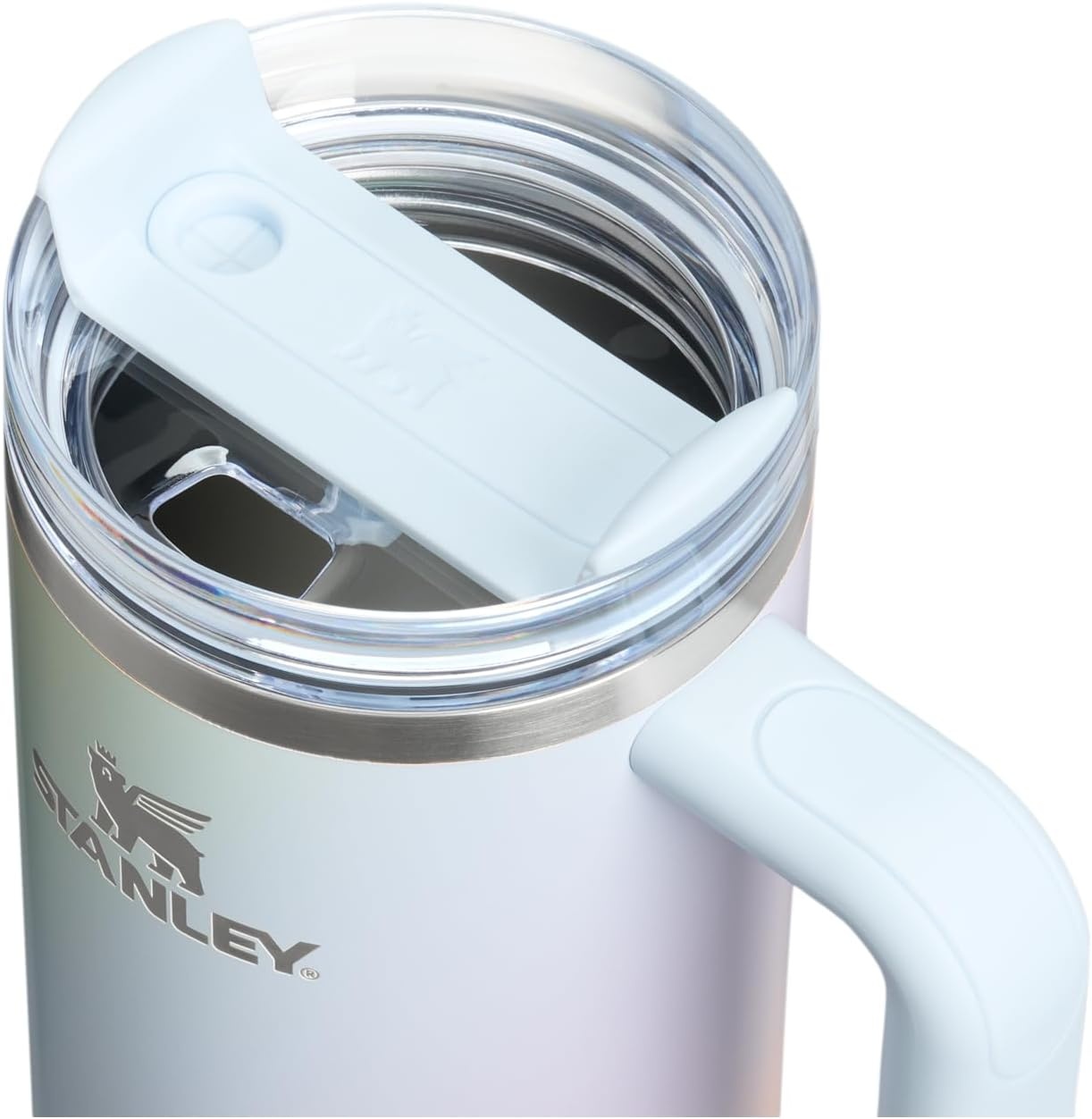 image:imageSTANLEY Quencher H20 Tumbler with Handle and Straw 40 oz Flowstate 3Position Lid Cup Holder Compatible for Travel Insulated Stainless Steel Cup BPAFree Chili Red FireworksSunrise Spiral