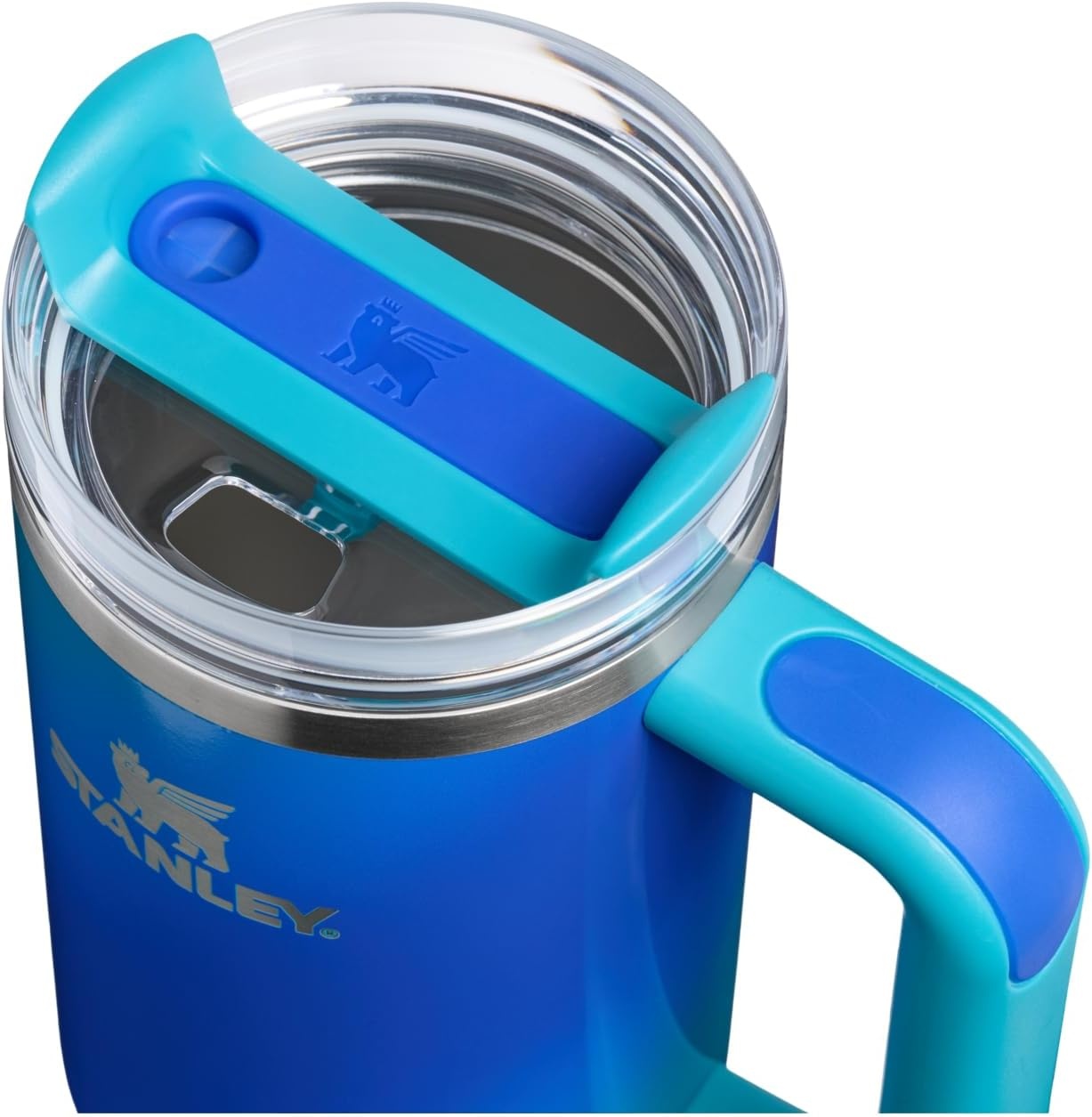 image:imageSTANLEY Quencher H20 Tumbler with Handle and Straw 40 oz Flowstate 3Position Lid Cup Holder Compatible for Travel Insulated Stainless Steel Cup BPAFree Chili Red FireworksSea Glass Aura