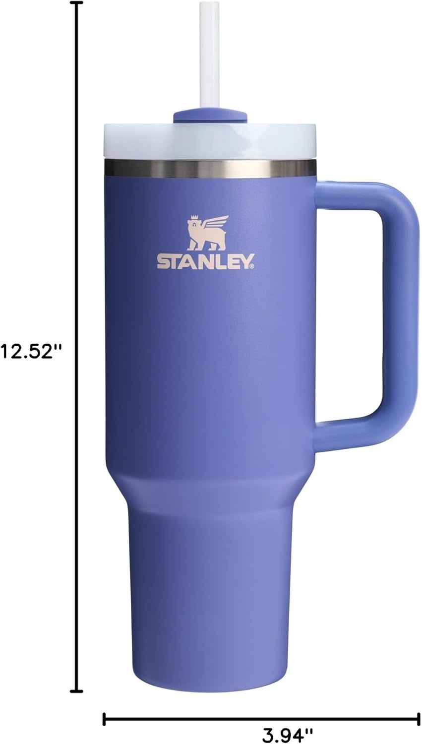 image:imageSTANLEY Quencher H20 Tumbler with Handle and Straw 40 oz Flowstate 3Position Lid Cup Holder Compatible for Travel Insulated Stainless Steel Cup BPAFree Chili Red FireworksExclusive Lupine