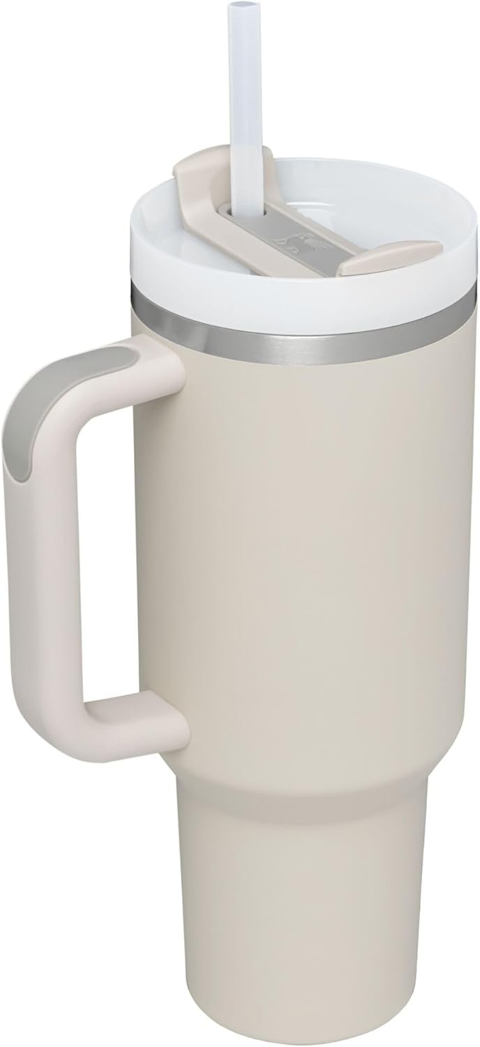 image:imageSTANLEY Quencher H20 Tumbler with Handle and Straw 40 oz Flowstate 3Position Lid Cup Holder Compatible for Travel Insulated Stainless Steel Cup BPAFree Chili Red FireworksDune