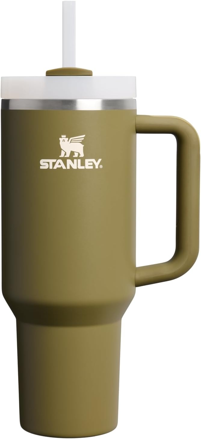 image:imageSTANLEY Quencher H20 Tumbler with Handle and Straw 40 oz Flowstate 3Position Lid Cup Holder Compatible for Travel Insulated Stainless Steel Cup BPAFree Chili Red FireworksThyme