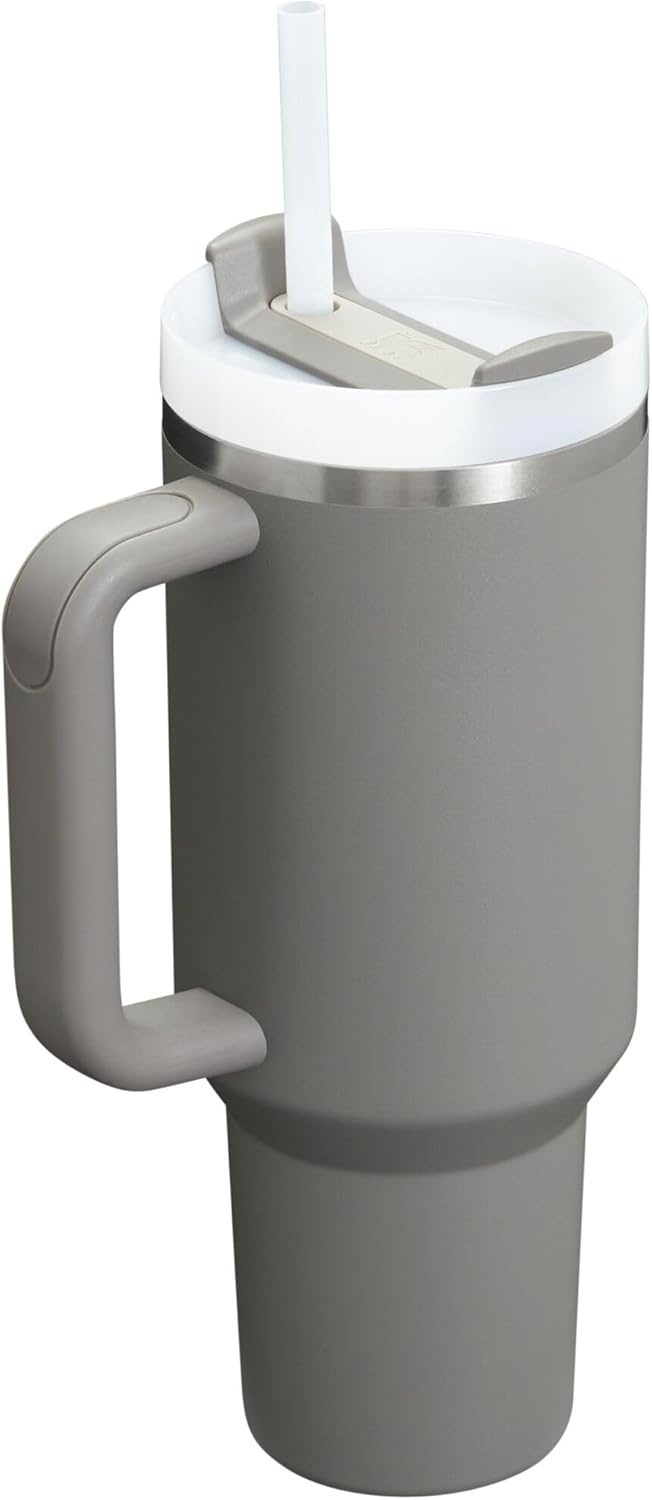 image:imageSTANLEY Quencher H20 Tumbler with Handle and Straw 40 oz Flowstate 3Position Lid Cup Holder Compatible for Travel Insulated Stainless Steel Cup BPAFree Chili Red FireworksStone