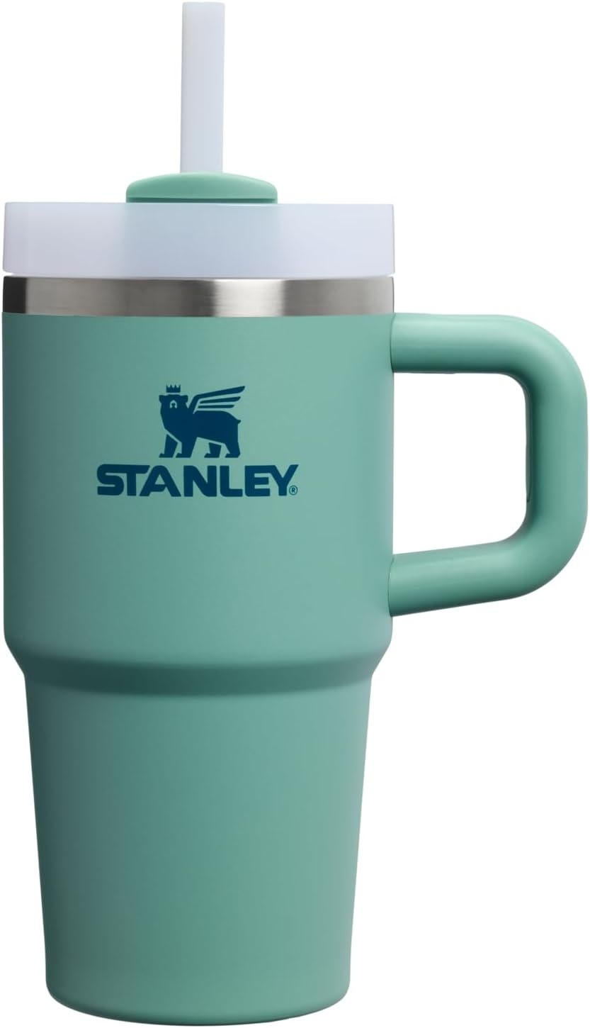 image:imageSTANLEY Quencher H20 Tumbler with Handle and Straw 40 oz Flowstate 3Position Lid Cup Holder Compatible for Travel Insulated Stainless Steel Cup BPAFree Chili Red FireworksSpring Green