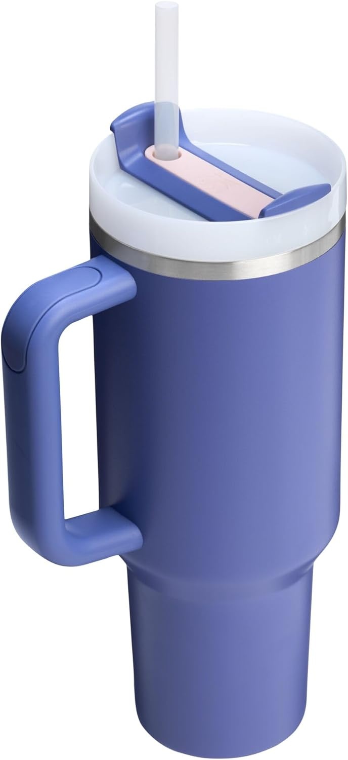 image:imageSTANLEY Quencher H20 Tumbler with Handle and Straw 40 oz Flowstate 3Position Lid Cup Holder Compatible for Travel Insulated Stainless Steel Cup BPAFree Chili Red FireworksExclusive Lupine