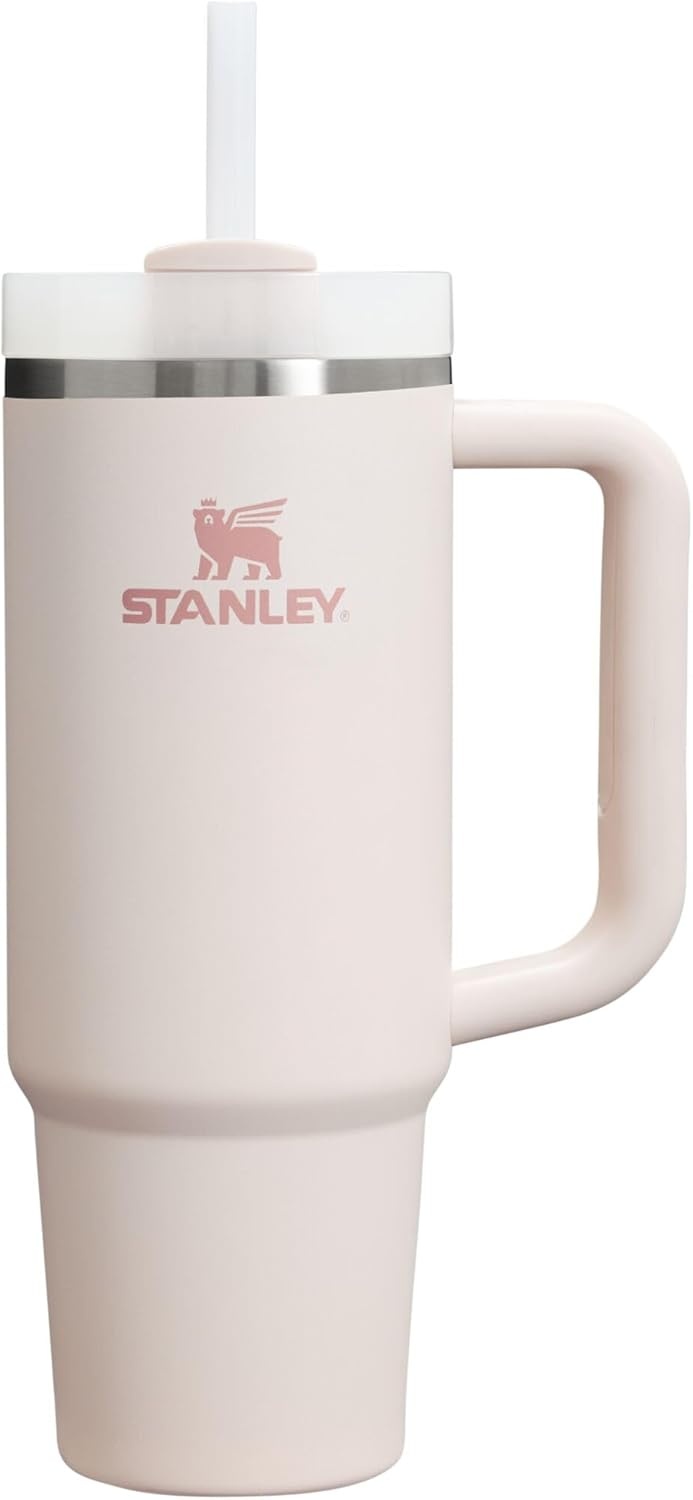 image:imageSTANLEY Quencher H20 Tumbler with Handle and Straw 40 oz Flowstate 3Position Lid Cup Holder Compatible for Travel Insulated Stainless Steel Cup BPAFree Chili Red FireworksRose Quartz 20