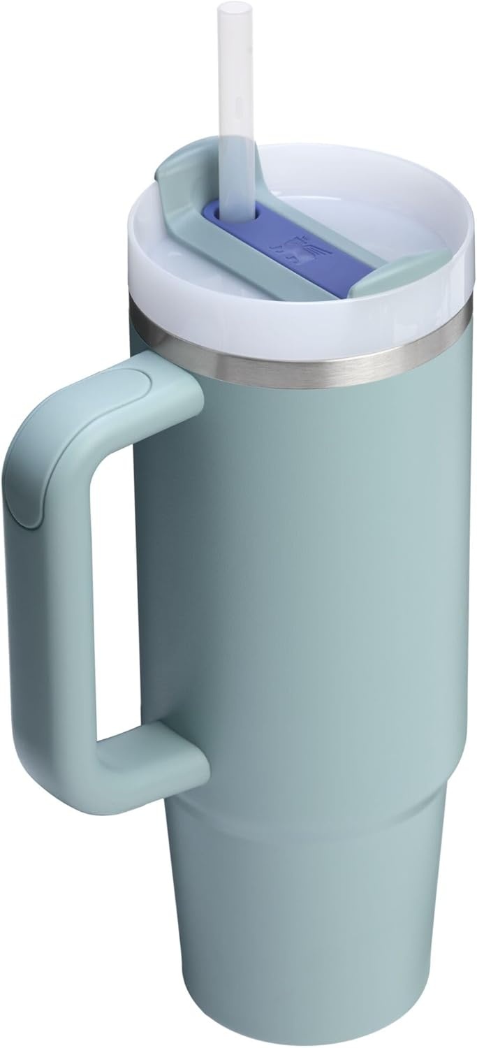 image:imageSTANLEY Quencher H20 Tumbler with Handle and Straw 40 oz Flowstate 3Position Lid Cup Holder Compatible for Travel Insulated Stainless Steel Cup BPAFree Chili Red FireworksExclusive Blue Cactus