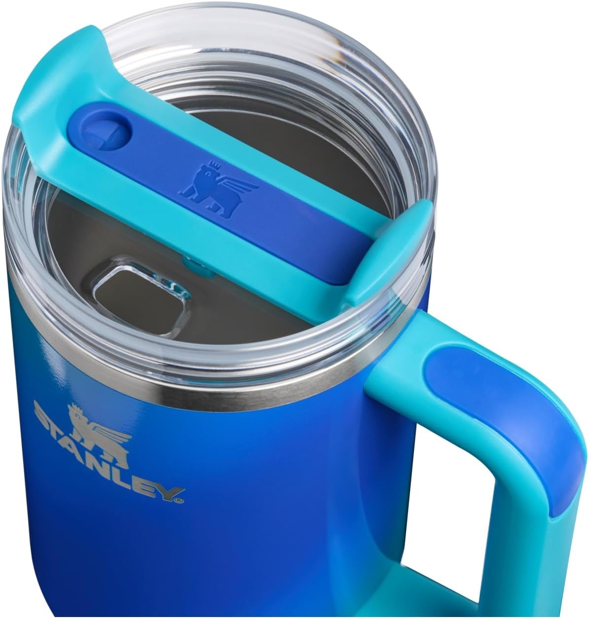 image:imageSTANLEY Quencher H20 Tumbler with Handle and Straw 40 oz Flowstate 3Position Lid Cup Holder Compatible for Travel Insulated Stainless Steel Cup BPAFree Chili Red FireworksSea Glass Aura