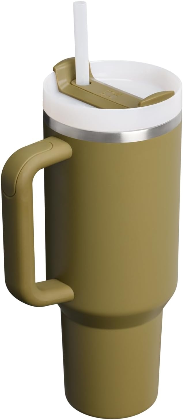 image:imageSTANLEY Quencher H20 Tumbler with Handle and Straw 40 oz Flowstate 3Position Lid Cup Holder Compatible for Travel Insulated Stainless Steel Cup BPAFree Chili Red FireworksThyme