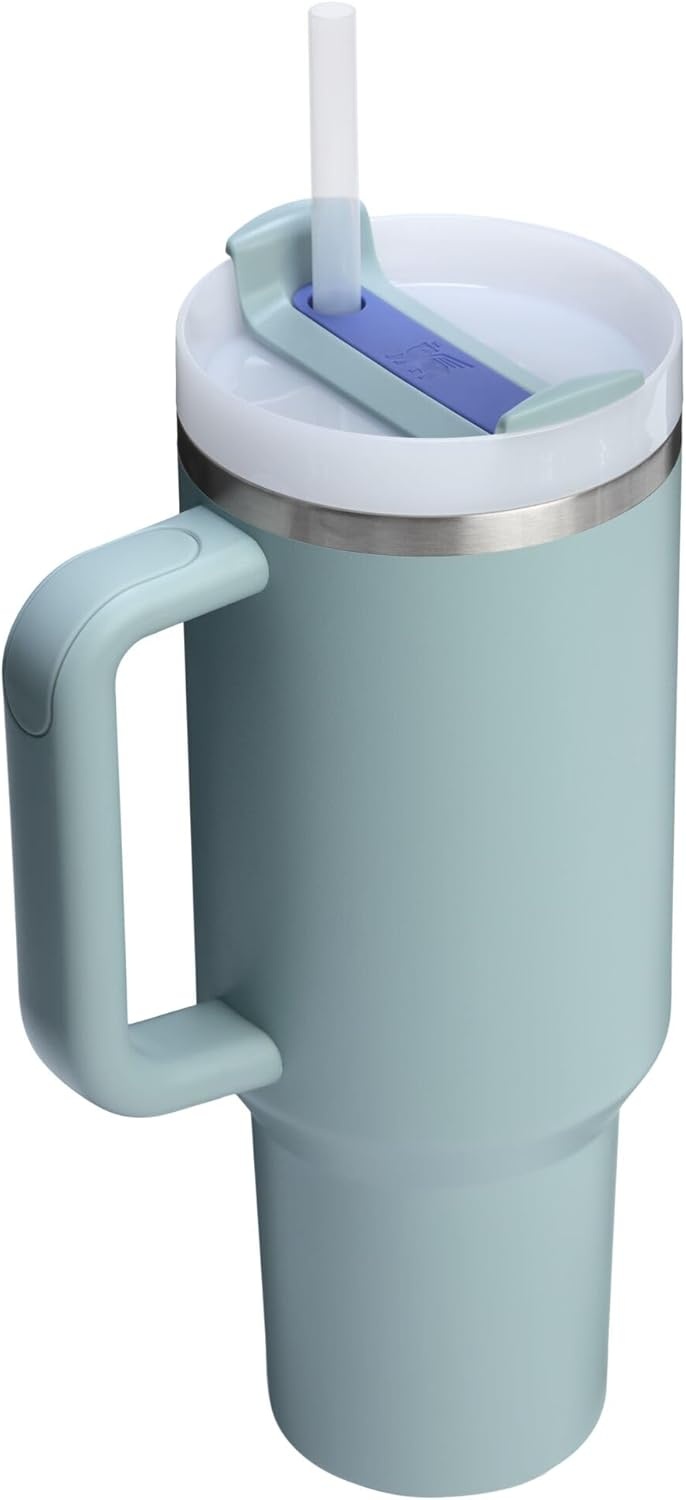 image:imageSTANLEY Quencher H20 Tumbler with Handle and Straw 40 oz Flowstate 3Position Lid Cup Holder Compatible for Travel Insulated Stainless Steel Cup BPAFree Chili Red FireworksExclusive Blue Cactus