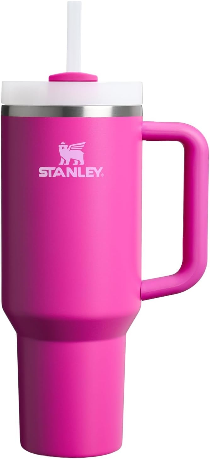 image:imageSTANLEY Quencher H20 Tumbler with Handle and Straw 40 oz Flowstate 3Position Lid Cup Holder Compatible for Travel Insulated Stainless Steel Cup BPAFree Chili Red FireworksViolet Blossom