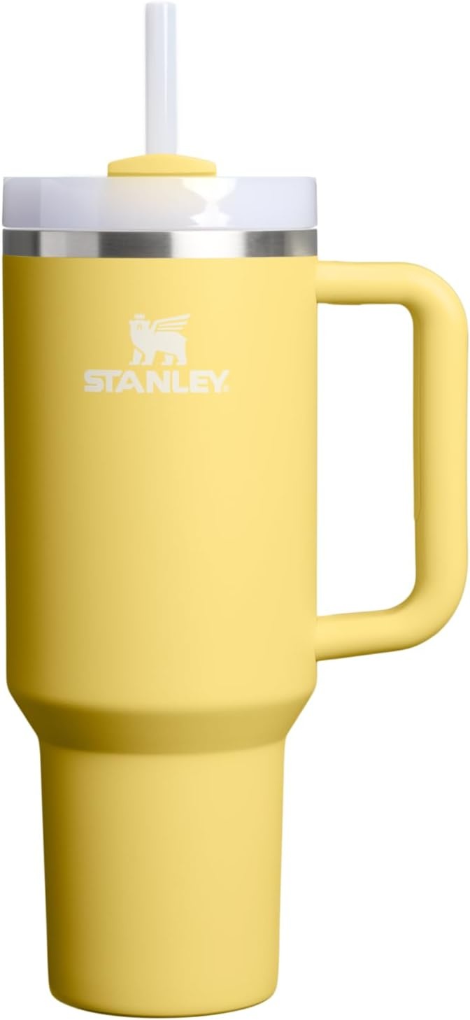 image:imageSTANLEY Quencher H20 Tumbler with Handle and Straw 40 oz Flowstate 3Position Lid Cup Holder Compatible for Travel Insulated Stainless Steel Cup BPAFree Chili Red FireworksDaffodil