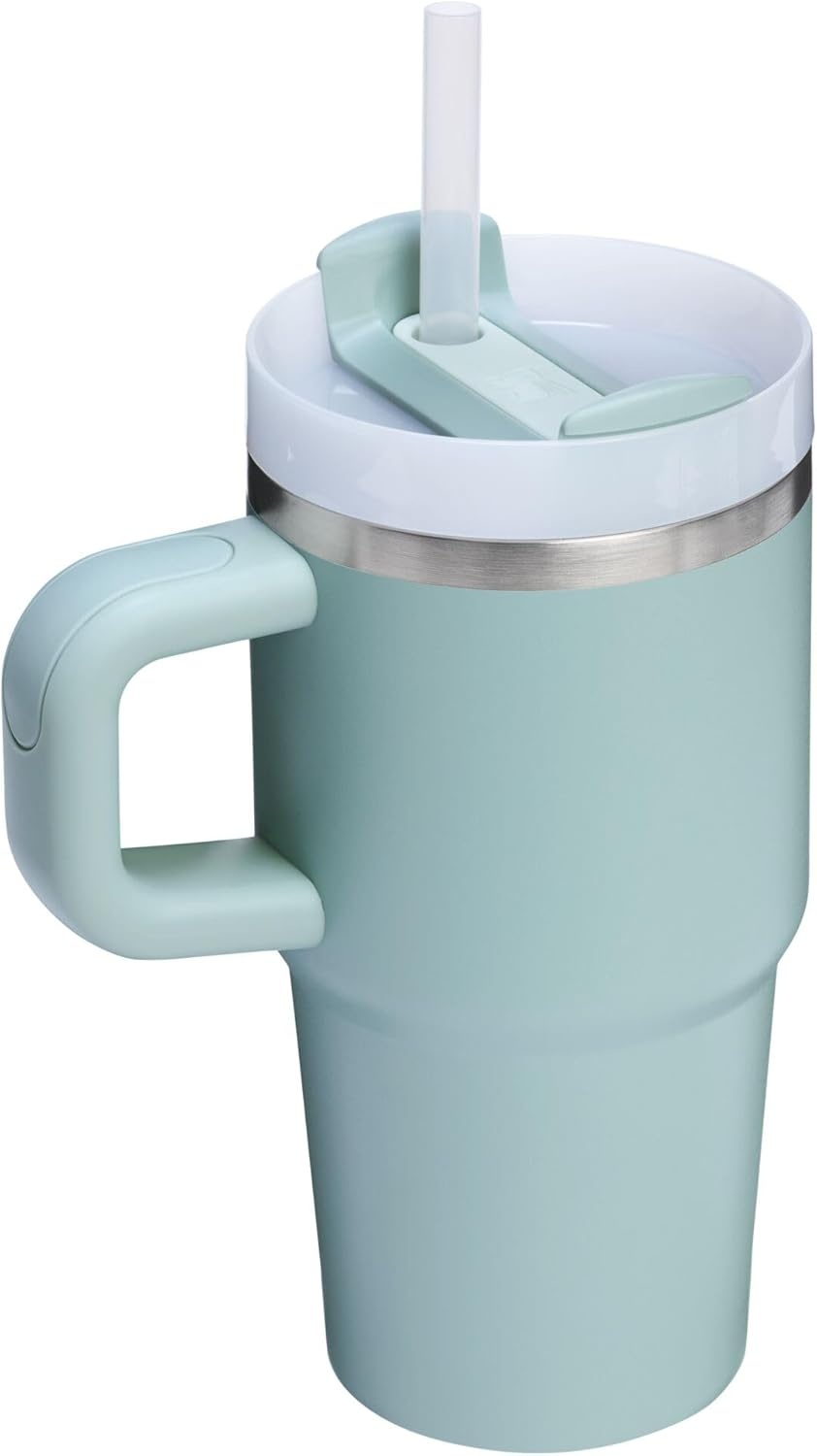 image:imageSTANLEY Quencher H20 Tumbler with Handle and Straw 40 oz Flowstate 3Position Lid Cup Holder Compatible for Travel Insulated Stainless Steel Cup BPAFree Chili Red FireworksSeafoam