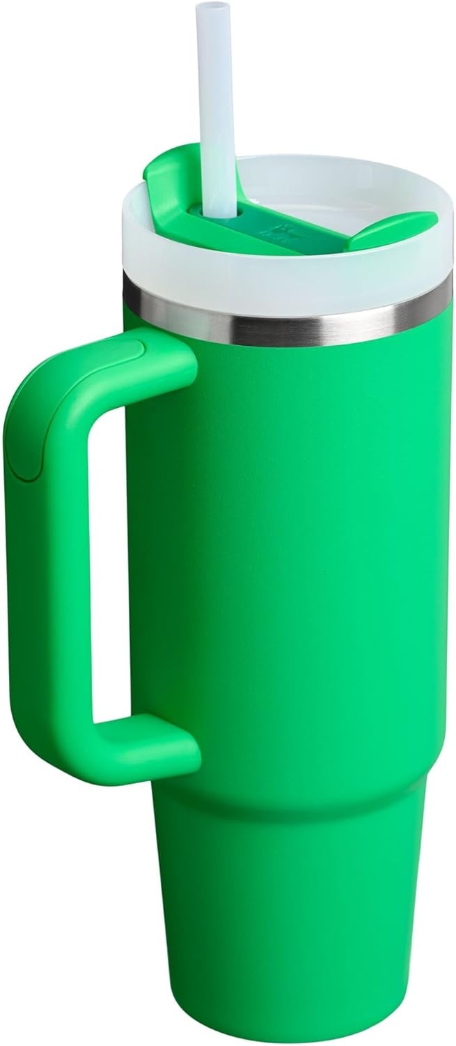 image:imageSTANLEY Quencher H20 Tumbler with Handle and Straw 40 oz Flowstate 3Position Lid Cup Holder Compatible for Travel Insulated Stainless Steel Cup BPAFree Chili Red FireworksMeadow