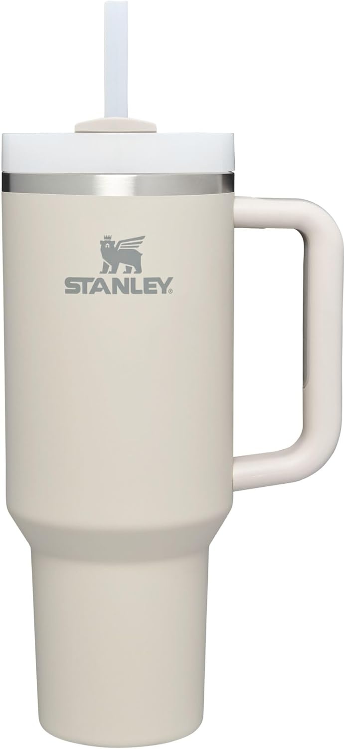 image:imageSTANLEY Quencher H20 Tumbler with Handle and Straw 40 oz Flowstate 3Position Lid Cup Holder Compatible for Travel Insulated Stainless Steel Cup BPAFree Chili Red FireworksDune