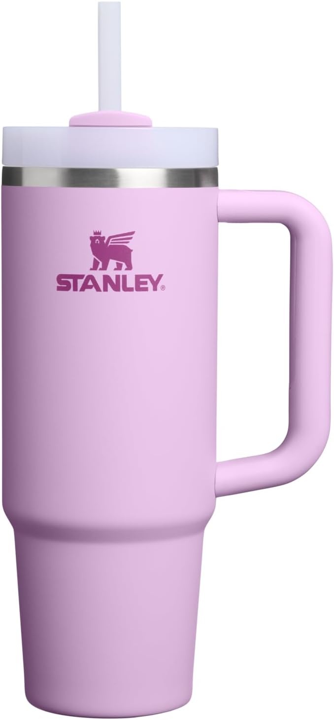 image:imageSTANLEY Quencher H20 Tumbler with Handle and Straw 40 oz Flowstate 3Position Lid Cup Holder Compatible for Travel Insulated Stainless Steel Cup BPAFree Chili Red FireworksSoft Orchid