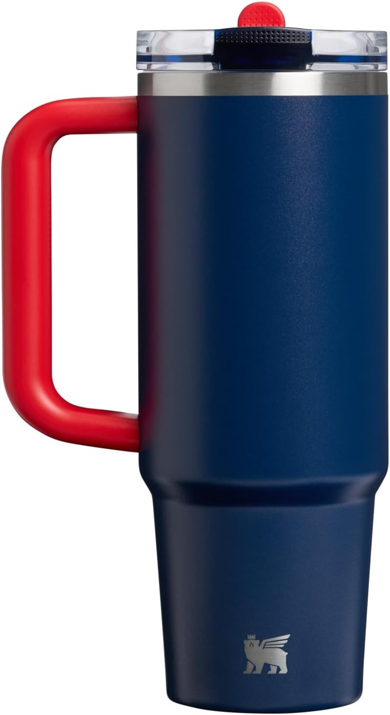 image:imageSTANLEY Quencher ProTour Flip Straw Tumbler with Leakproof Lid 30 oz Builtin Straw and Handle Cup Holder Compatible for Travel insulated Stainless Steel Cup BPAFree Team Light Blue WhiteTeam Navy Red