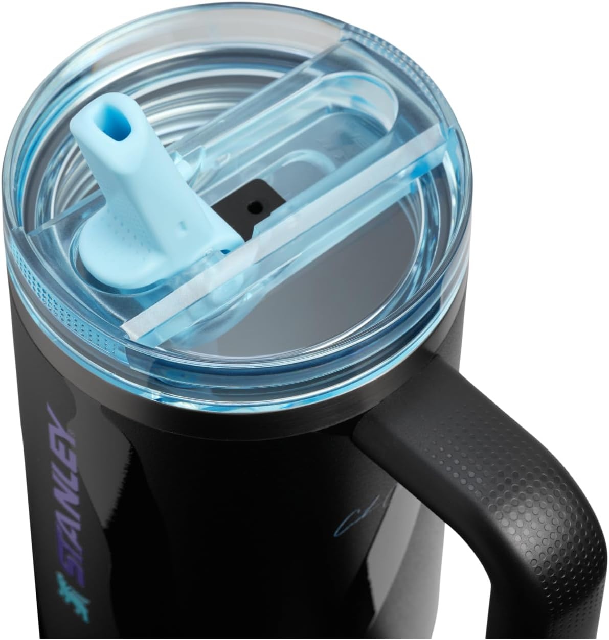 image:imageSTANLEY Quencher ProTour Flip Straw Tumbler with Leakproof Lid 30 oz Builtin Straw and Handle Cup Holder Compatible for Travel insulated Stainless Steel Cup BPAFree Team Light Blue WhiteCaitlin Clark Blacktop