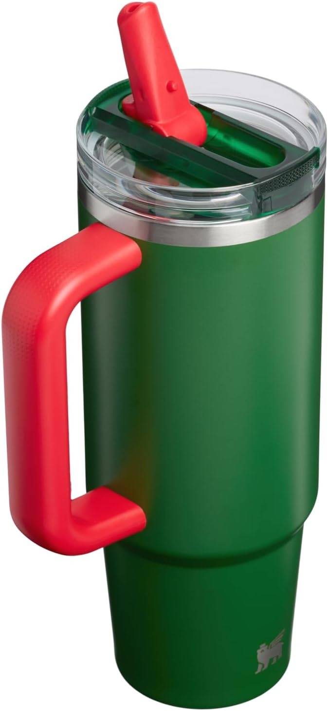 image:imageSTANLEY Quencher ProTour Flip Straw Tumbler with Leakproof Lid 30 oz Builtin Straw and Handle Cup Holder Compatible for Travel insulated Stainless Steel Cup BPAFree Team Light Blue WhiteTeam Dark Green Red