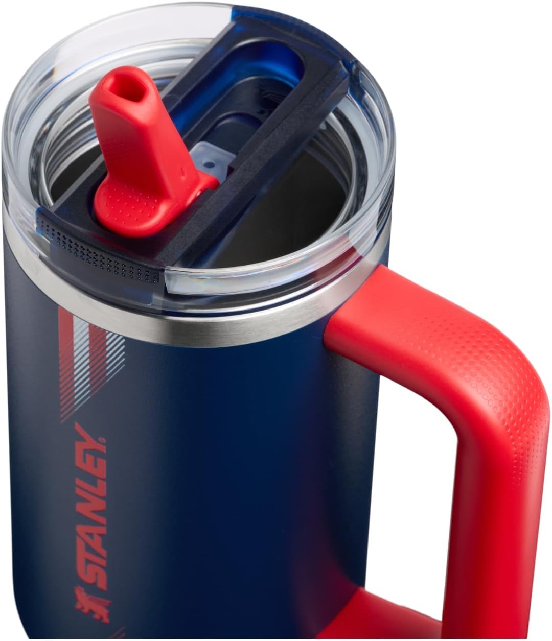 image:imageSTANLEY Quencher ProTour Flip Straw Tumbler with Leakproof Lid 30 oz Builtin Straw and Handle Cup Holder Compatible for Travel insulated Stainless Steel Cup BPAFree Team Light Blue WhiteTeam Navy Red