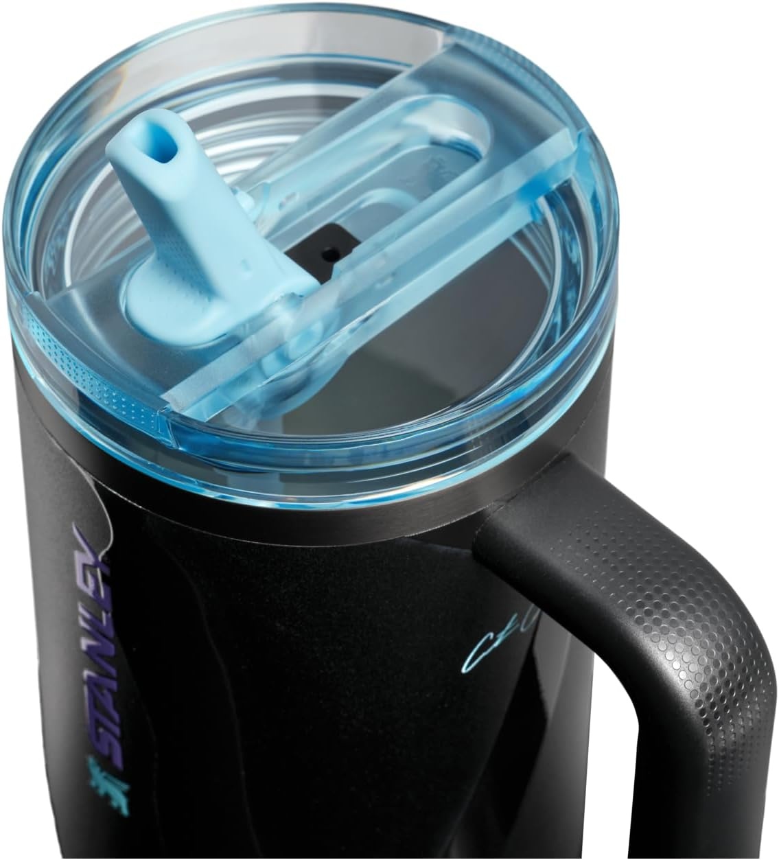 image:imageSTANLEY Quencher ProTour Flip Straw Tumbler with Leakproof Lid 30 oz Builtin Straw and Handle Cup Holder Compatible for Travel insulated Stainless Steel Cup BPAFree Team Light Blue WhiteCaitlin Clark Blacktop