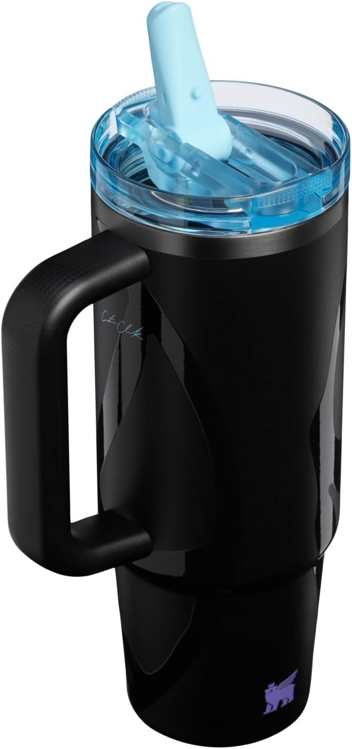 image:imageSTANLEY Quencher ProTour Flip Straw Tumbler with Leakproof Lid 30 oz Builtin Straw and Handle Cup Holder Compatible for Travel insulated Stainless Steel Cup BPAFree Team Light Blue WhiteCaitlin Clark Blacktop
