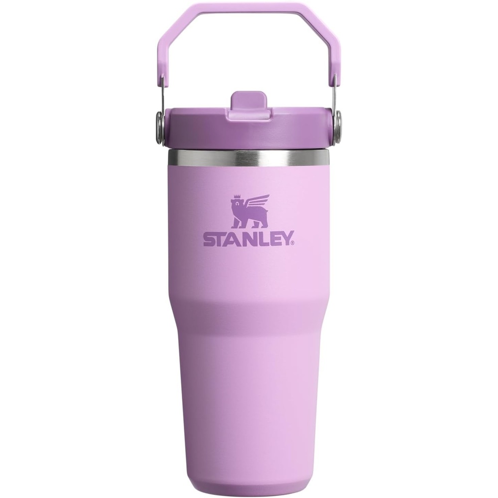 image:imageSTANLEY IceFlow 20 Flip Straw Tumbler with Handle 30 oz Twist On Lid and Flip Up Straw Leak Resistant Water Bottle Insulated Stainless Steel BPAFree Team Dark Green RedLilac
