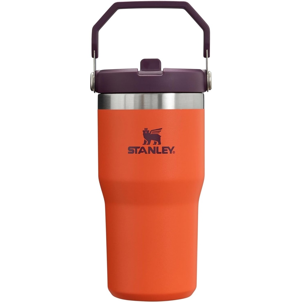 image:imageSTANLEY IceFlow 20 Flip Straw Tumbler with Handle 30 oz Twist On Lid and Flip Up Straw Leak Resistant Water Bottle Insulated Stainless Steel BPAFree Team Dark Green RedTigerlily Plum