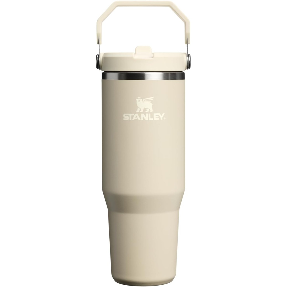 image:imageSTANLEY IceFlow 20 Flip Straw Tumbler with Handle 30 oz Twist On Lid and Flip Up Straw Leak Resistant Water Bottle Insulated Stainless Steel BPAFree Team Dark Green RedToasted Almond
