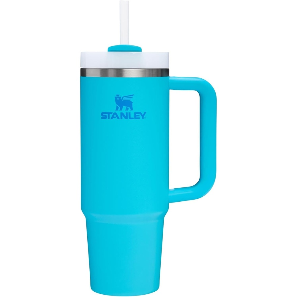 image:imageSTANLEY Quencher H20 Tumbler with Handle and Straw 40 oz Flowstate 3Position Lid Cup Holder Compatible for Travel Insulated Stainless Steel Cup BPAFree Chili Red FireworksSplash