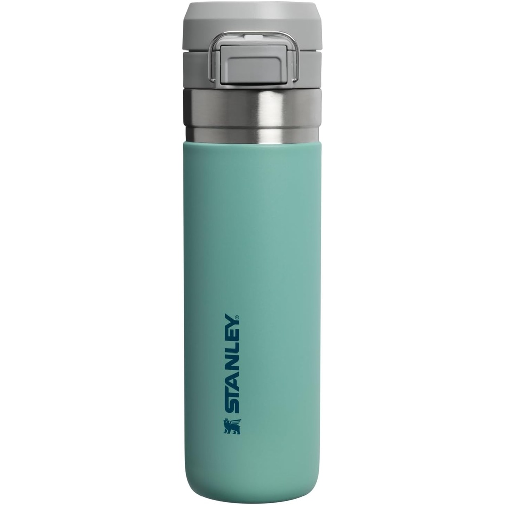 image:imageSTANLEY Quick Flip GO Water Bottle 24 oz Push Button Lid Leakproof and Packable for Travel and Sports Insulated Stainless Steel BPAFree Spring Green