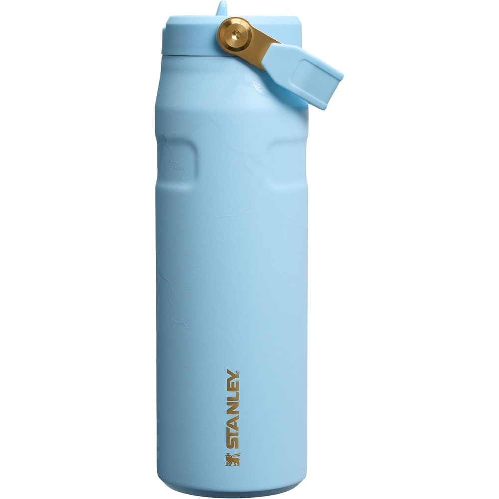 image:imageSTANLEY x Messi IceFlow Flip Straw 20 Water Bottle 24 oz BuiltIn Straw with Larger Opening Lightweight and Leak Resistant Insulated Stainless Steel BPAFree Messi Striker Blue