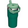 STANLEY IceFlow 2.0 Flip Straw Tumbler with Handle, 30 oz | Twist On Lid and Flip Up Straw | Leak Resistant Water Bottle | Insulated Stainless Steel | BPA-Free | Team Dark Green Red(Alpine)