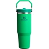 STANLEY IceFlow 2.0 Flip Straw Tumbler with Handle, 30 oz | Twist On Lid and Flip Up Straw | Leak Resistant Water Bottle | Insulated Stainless Steel | BPA-Free | Team Dark Green Red(Meadow)