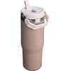 STANLEY IceFlow 2.0 Flip Straw Tumbler with Handle, 30 oz | Twist On Lid and Flip Up Straw | Leak Resistant Water Bottle | Insulated Stainless Steel | BPA-Free | Team Dark Green Red(Almond Rose)