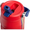STANLEY IceFlow Flip Straw 2.0 Water Bottle, 24 oz | Built-In Straw with Larger Opening | Lightweight and Leak Resistant | Insulated Stainless Steel | BPA-Free | Team Red Dark Blue