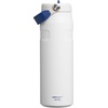 STANLEY IceFlow Flip Straw 2.0 Water Bottle, 24 oz | Built-In Straw with Larger Opening | Lightweight and Leak Resistant | Insulated Stainless Steel | BPA-Free | Team White Dark Blue