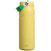 STANLEY IceFlow Flip Straw 2.0 Water Bottle, 24 oz | Built-In Straw with Larger Opening | Lightweight and Leak Resistant | Insulated Stainless Steel | BPA-Free | Team Yellow Green