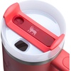 STANLEY Quencher H2.0 Tumbler with Handle and Straw 40 oz | Flowstate 3-Position Lid | Cup Holder Compatible for Travel | Insulated Stainless Steel Cup | BPA-Free | Chili Red Fireworks(Hot Coral)