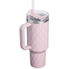 STANLEY Quencher H2.0 Tumbler with Handle and Straw 40 oz | Flowstate 3-Position Lid | Cup Holder Compatible for Travel | Insulated Stainless Steel Cup | BPA-Free | Chili Red Fireworks(Dawn Drift)