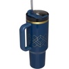 STANLEY Quencher H2.0 Tumbler with Handle and Straw 40 oz | Flowstate 3-Position Lid | Cup Holder Compatible for Travel | Insulated Stainless Steel Cup | BPA-Free | Chili Red Fireworks(Nightfall Gloss Deco)