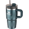 STANLEY Quencher H2.0 Tumbler with Handle and Straw 40 oz | Flowstate 3-Position Lid | Cup Holder Compatible for Travel | Insulated Stainless Steel Cup | BPA-Free | Chili Red Fireworks(Fluted Marina Shine)