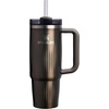 STANLEY Quencher H2.0 Tumbler with Handle and Straw 40 oz | Flowstate 3-Position Lid | Cup Holder Compatible for Travel | Insulated Stainless Steel Cup | BPA-Free | Chili Red Fireworks(Fluted Gunmetal Shine)
