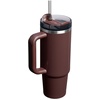 STANLEY Quencher H2.0 Tumbler with Handle and Straw 40 oz | Flowstate 3-Position Lid | Cup Holder Compatible for Travel | Insulated Stainless Steel Cup | BPA-Free | Chili Red Fireworks(Mahogany Gloss)