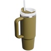 STANLEY Quencher H2.0 Tumbler with Handle and Straw 40 oz | Flowstate 3-Position Lid | Cup Holder Compatible for Travel | Insulated Stainless Steel Cup | BPA-Free | Chili Red Fireworks(Thyme)