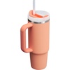 STANLEY Quencher H2.0 Tumbler with Handle and Straw 40 oz | Flowstate 3-Position Lid | Cup Holder Compatible for Travel | Insulated Stainless Steel Cup | BPA-Free | Chili Red Fireworks(Nectarine)