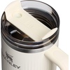 STANLEY Quencher H2.0 Tumbler with Handle and Straw 40 oz | Flowstate 3-Position Lid | Cup Holder Compatible for Travel | Insulated Stainless Steel Cup | BPA-Free | Chili Red Fireworks(Fluted Cream Gloss)